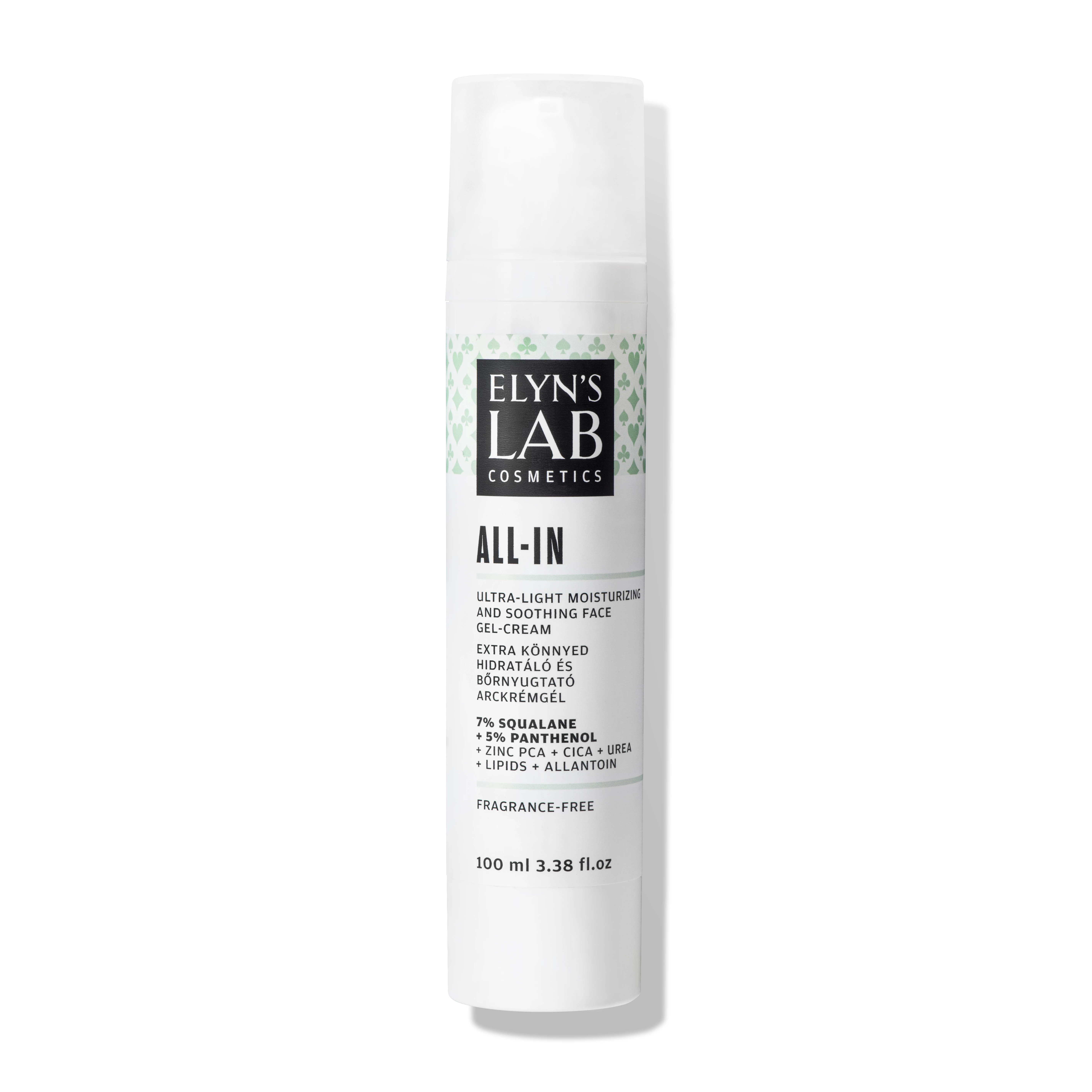 All-In extra light moisturizing and skin-soothing face cream gel